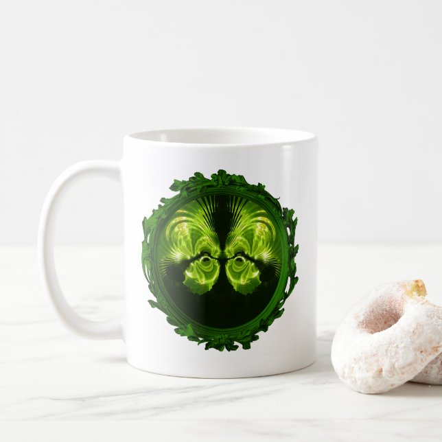 Caneca De Café Green Temple (Com Donut)