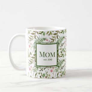 Caneca De Café Greenery e Mãe Rosa