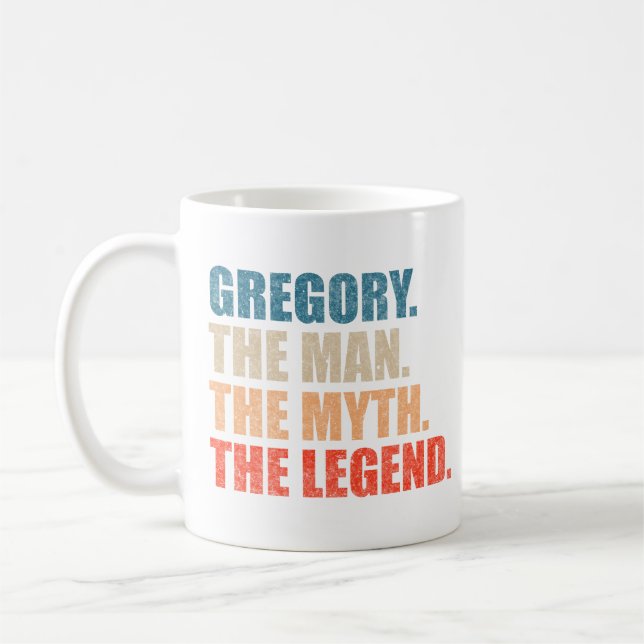 Caneca De Café Gregory O Homem O Mito A Lenda (Esquerda)