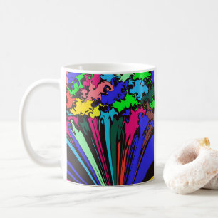 Caneca De Café Grelha Colorida abstrato / Empurrada /