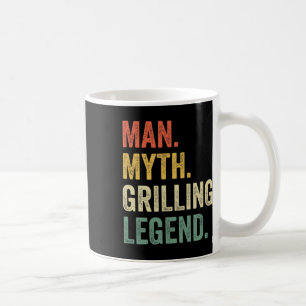Caneca De Café Grelhando Churrasco Cara Engraçado Mito Grelha Len
