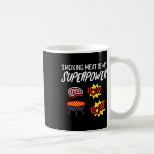 Caneca De Café Grelhar Carne Meu Superpoder Bbq Churrasco Grelhar
