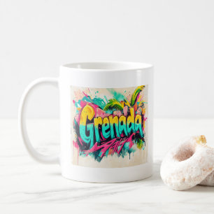 Caneca De Café Grenada Grafite Vibes: Island Street Art Ed