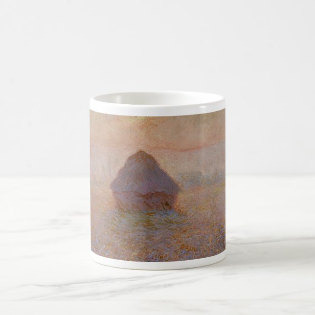 Caneca De Café Gretenstack de Claude Monet, Sun no Monte (1891) (Centro)