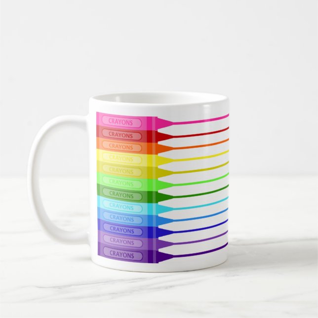 Caneca De Café Greve de Diversão do Rainbow Crayon (Esquerda)