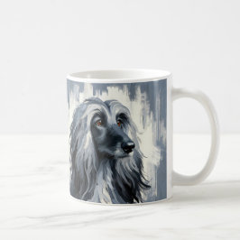 Caneca De Café Grey Afghan Hound Portrait