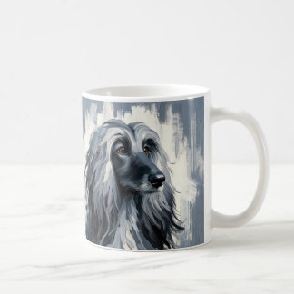 Caneca De Café Grey Afghan Hound Portrait
