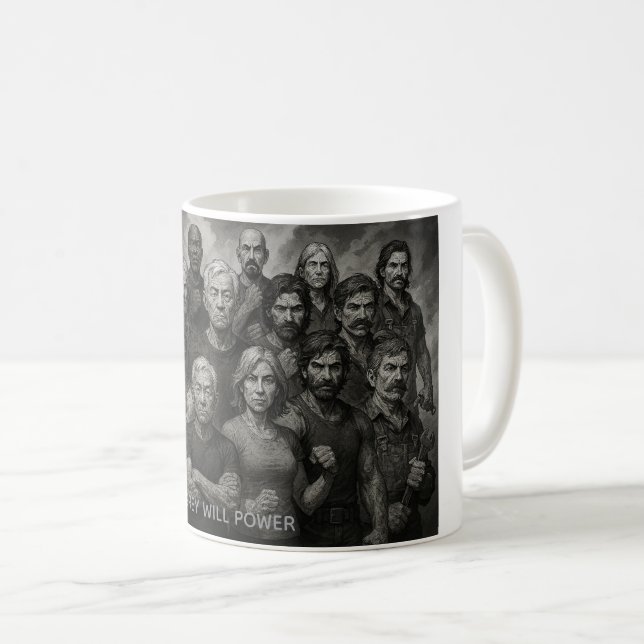 Caneca De Café Grey Will Power Coffee Mug (Frente Esquerda)