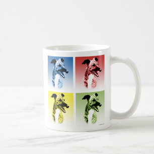 Caneca De Café Greyhound (Brindle) Pop Art