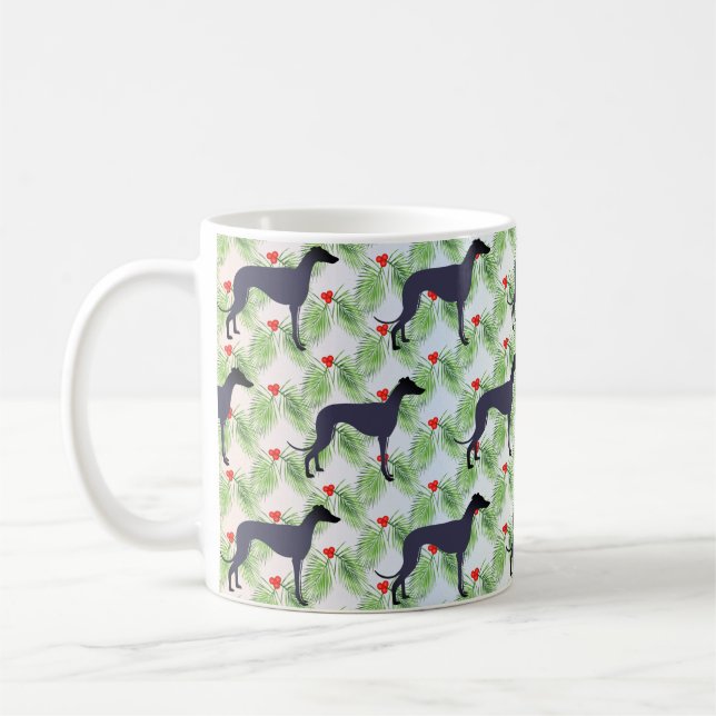 Caneca De Café Greyhound Christmas (Esquerda)