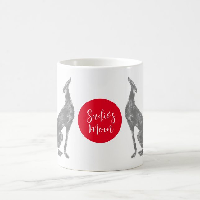 Caneca De Café Greyhound Design para mamãe (Centro)