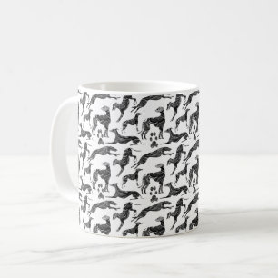 Caneca De Café Greyt Greyhound Marble Silhouettes