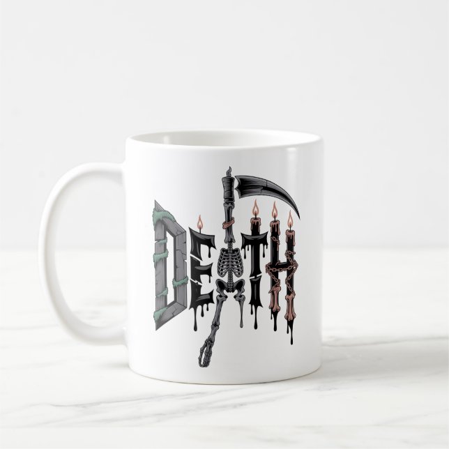 Caneca De Café Grim Reaper Skeleton Death (Esquerda)