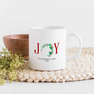Caneca De Café Grinalda de Natal Alegria Festa de Água Natalina E