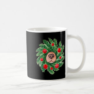 Caneca De Café Grinalda De Natal Com Nariz De Cachorro Fofo Mãe D