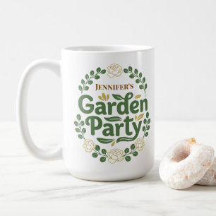 Caneca De Café Grinalda Personalizada de Jardim Botânico Elegante