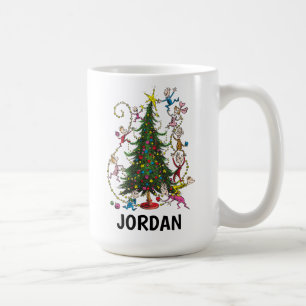 Caneca De Café Grinch Clássico Árvore de Natal - Personalizado
