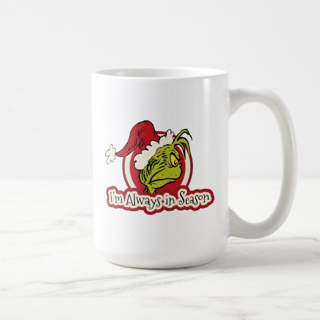 Caneca De Café Grinch | Eu Estou Sempre na Estação (Direita)