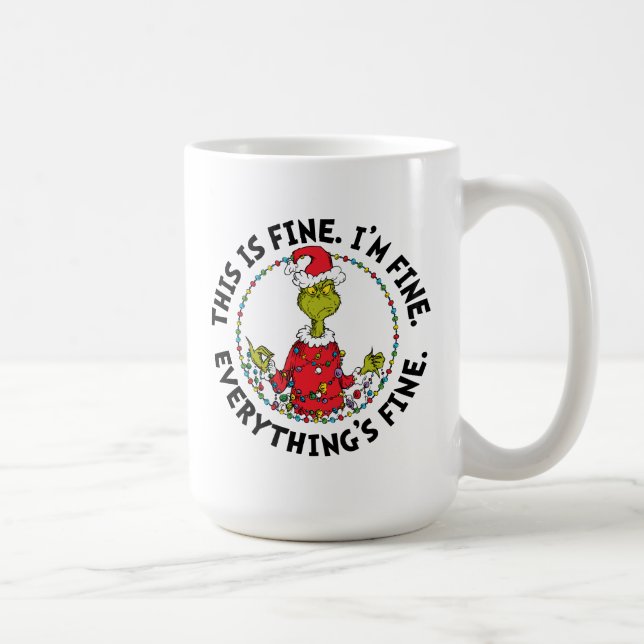 Caneca De Café Grinch | Everything's Fine (Direita)