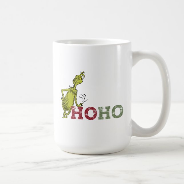 Caneca De Café Grinch | Ho Ho Ho (Direita)