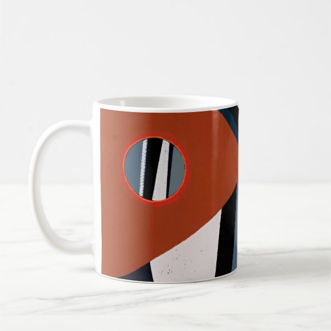 Caneca De Café Gris por Kandinsky Abstrato Painting Modern Art (Esquerda)