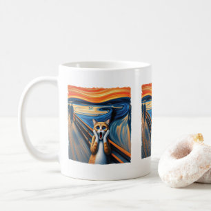 Caneca De Café Gritando gajos de gata paródia de gata e proprietá