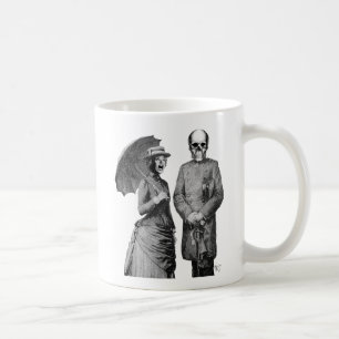 Caneca De Café Gritando Mulher e Caveira