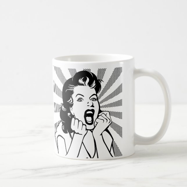 Caneca De Café Gritar de mulher frustrada (Direita)