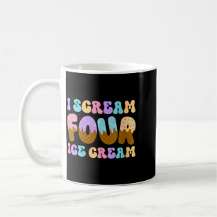 Caneca De Café Grito das Mulheres por Sorvete Aniversário de 4 An