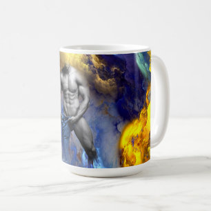 Caneca De Café grito do físico musculoso do SlipperyJoe em tons d