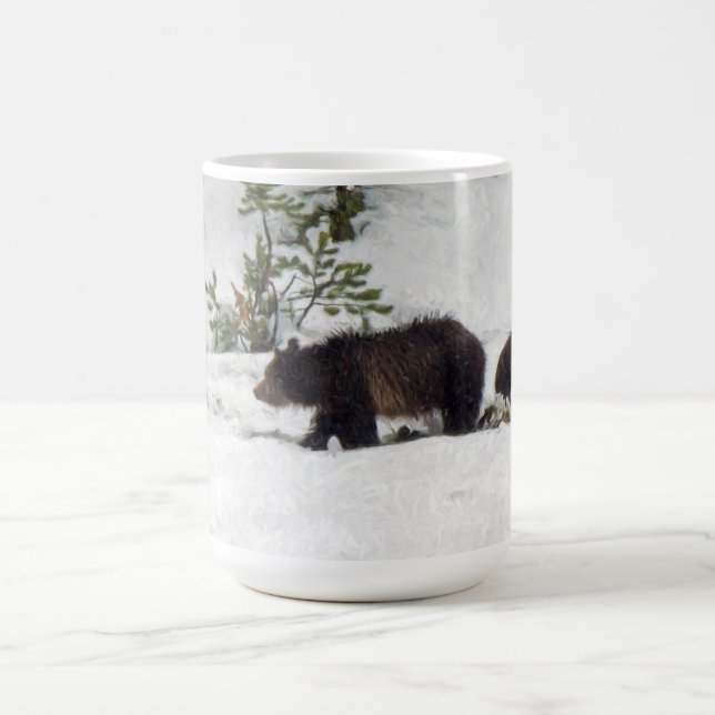 Caneca De Café Grizzlies na neve (Centro)