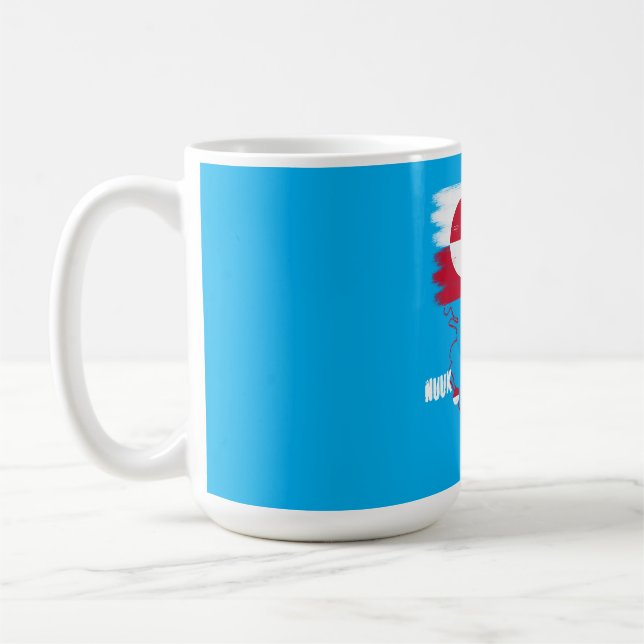 Caneca De Café Grönland nuuk vintage Flagge  (Esquerda)