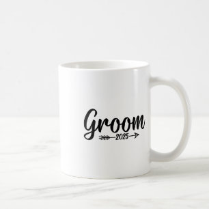 Caneca De Café Groom Est. noivado Casado 2025