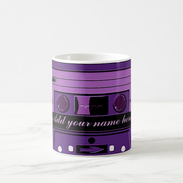 Caneca De Café Groove de Cassete Roxo_ (Centro)