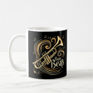 Caneca De Café Groove do Jogador de Trompete do Brass Beats
