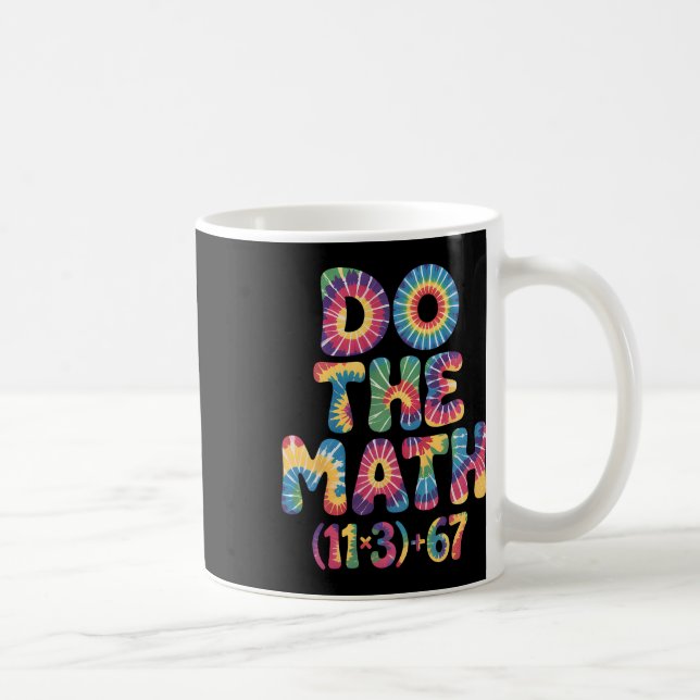 Caneca De Café Groovy 100 Dias Equação de Matemática Escolar Faça (Direita)