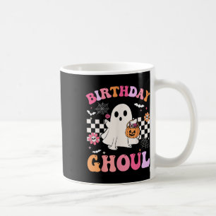 Caneca De Café Groovy Birthday Ghoul Spooky Season Halloween Birt