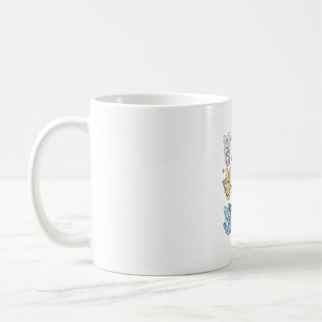 Caneca De Café Groovy Bunnies Candy Ultrasound Tech Páscoa Sonogr (Esquerda)