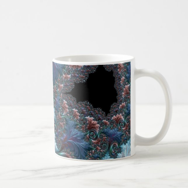 Caneca De Café Groovy Colorful Boho Hippie Mandelbrot Fractal Art (Direita)
