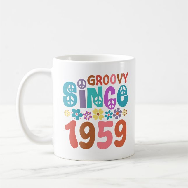 Caneca De Café Groovy Desde 1959 (Esquerda)