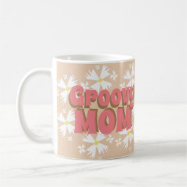 Caneca De Café Groovy Dia de as mães Mãe Daisy Foto Coffee Mug