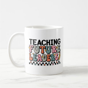 Caneca De Café Groovy Earth Tones Professora cita arte