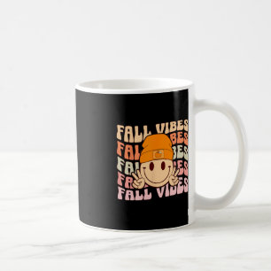 Caneca De Café Groovy Fall Vibes Smile Face Retro Autumn Vibes Me