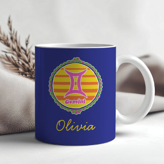 Caneca De Café Groovy Gemini Custom