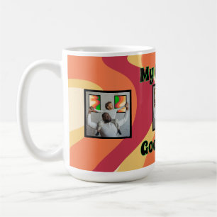 Caneca De Café Groovy Goddad Retro Wavy Foto Mug