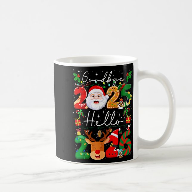 Caneca De Café Groovy Goodbye 2025 Hello 2026 Happy New Years Eve (Direita)