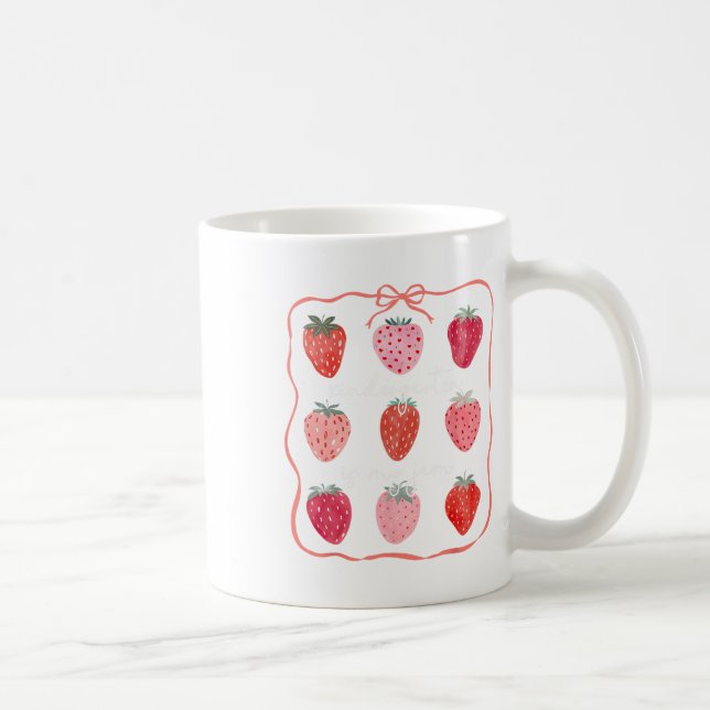 Caneca De Café Groovy Jardim de Infância É Minha Jam Morango Kind (Direita)