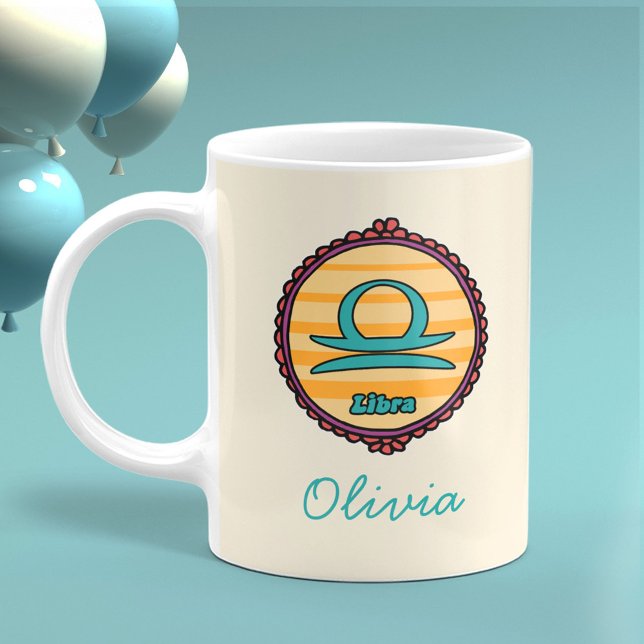 Caneca De Café Groovy Libra Personalizado (Criador carregado)