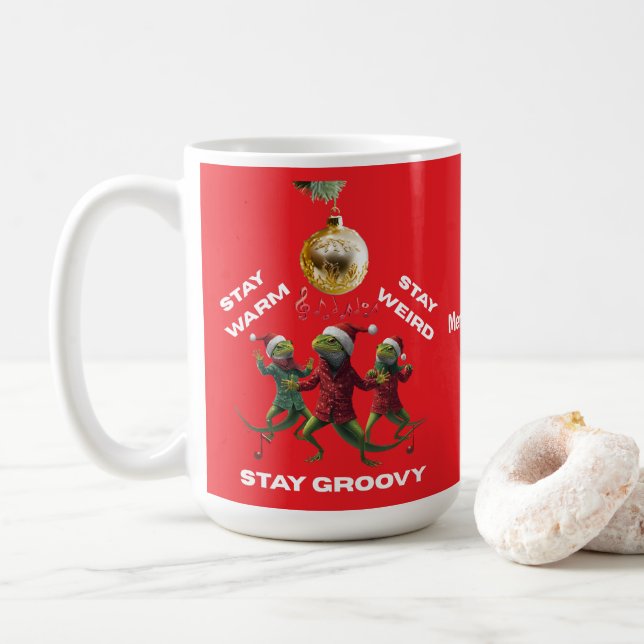 Caneca De Café Groovy Lizards  (Com Donut)
