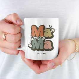Caneca De Café Groovy Mama Retro